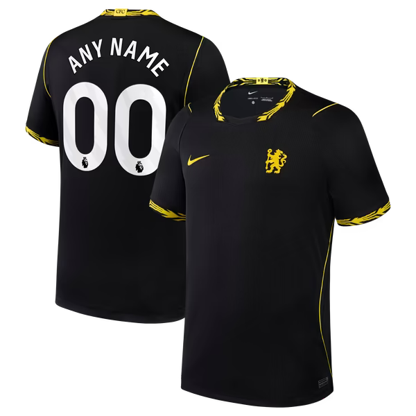 Chelsea Official-Nike 2026/27 Away Stadium Replica Custom Jersey - Black