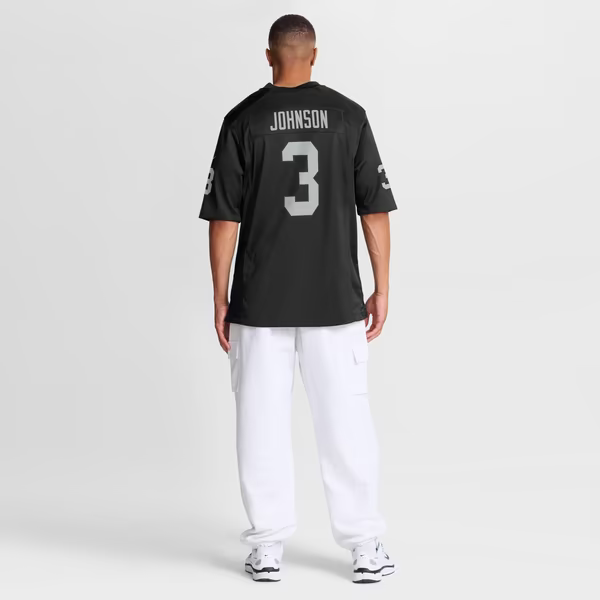 Taron Johnson Las Vegas Raiders Official-Nike Team Game Jersey - Black