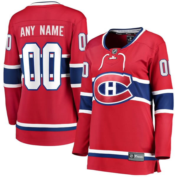 Teams Fans Shop Fanatics Women's Montreal Canadiens Home Breakaway Custom Jersey - Red
