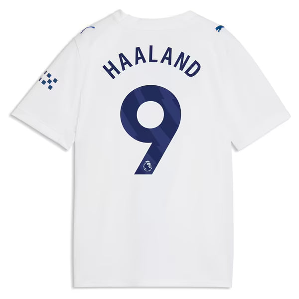 Erling Haaland Manchester City Official-Puma Youth 2026/27 Third Replica Jersey - White
