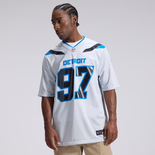 Aidan Hutchinson Detroit Lions Official-Nike 2026 Rivalries Collection Game Jersey - Silver
