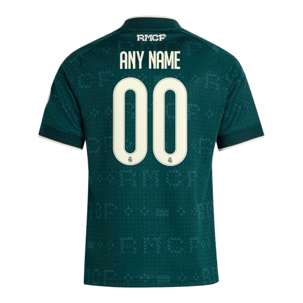 Real Madrid Official-Adidas Youth 2026/27 Away Replica Custom Jersey - Green