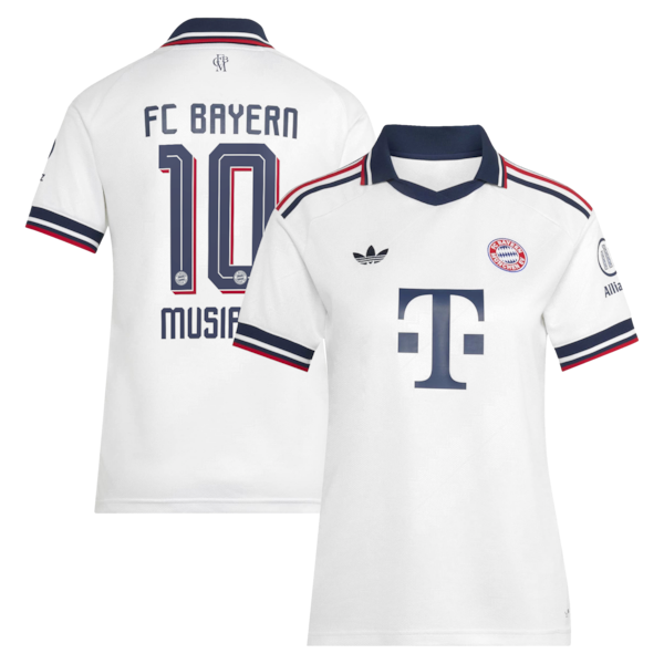 Jamal Musiala Bayern Munich Official-Adidas Women's 2026/27 Away Replica Jersey - White