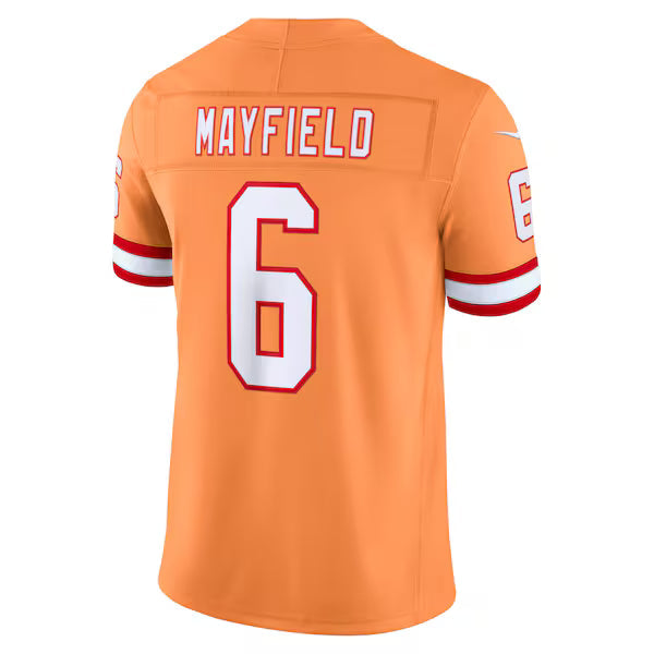 Baker Mayfield Tampa Bay Buccaneers Official-Nike Alternate Vapor F.U.S.E. Stitched Limited Jersey - Creamsicle