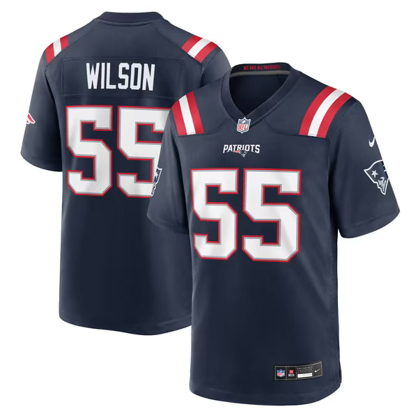 Jared Wilson New England Patriots Official-Nike Team Game Jersey - Navy