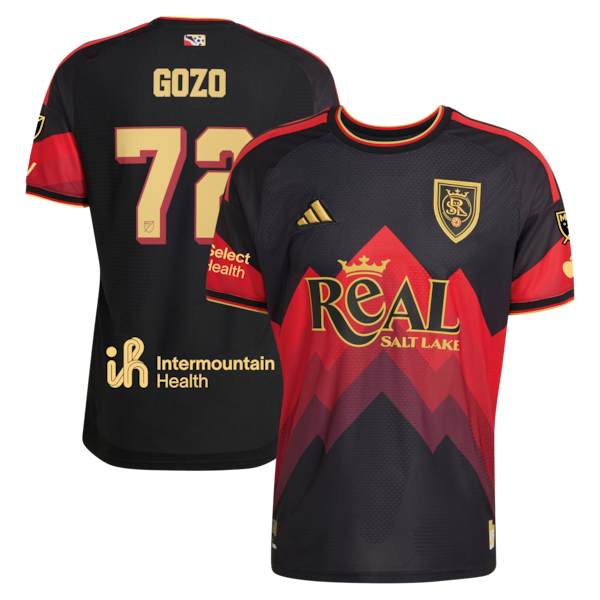 Zavier Gozo Real Salt Lake Official-Adidas 2026 Archive On-Field Authentic Jersey - Black