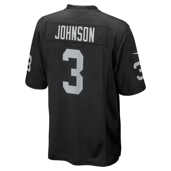 Taron Johnson Las Vegas Raiders Official-Nike Team Game Jersey - Black