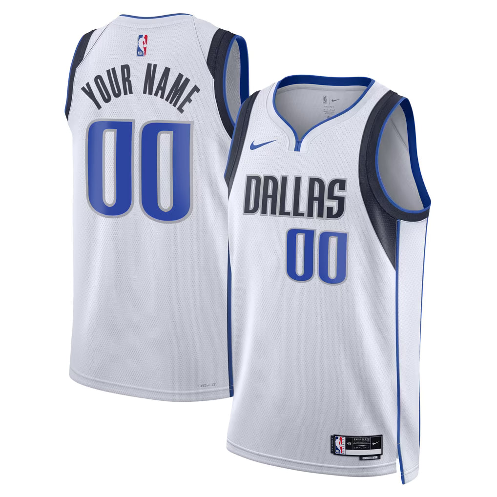 Teams Fans Shop Nike Unisex Dallas Mavericks Custom Swingman Jersey White