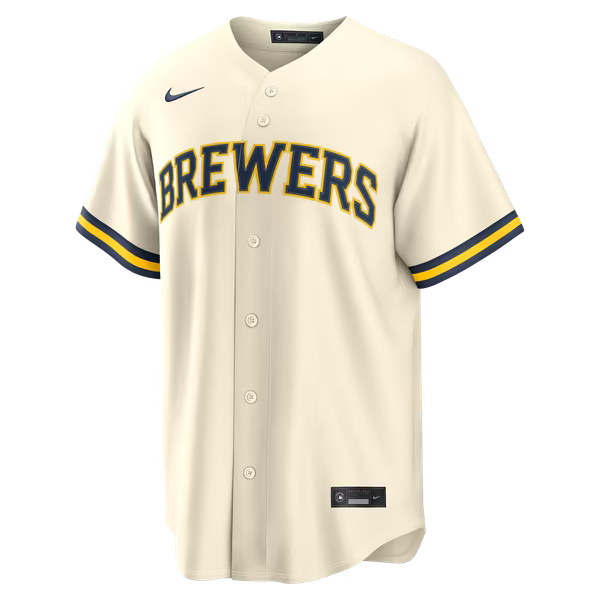Jacob Misiorowski Milwaukee Brewers Official-Nike Home Replica Jersey - Cream