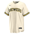 Jacob Misiorowski Milwaukee Brewers Official-Nike Home Replica Jersey - Cream