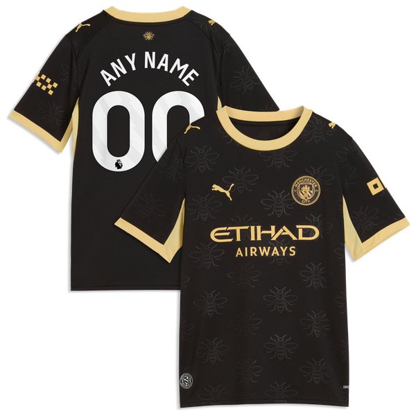 Manchester City Official-Puma Youth 2026/27 Away Replica Custom Jersey - Black