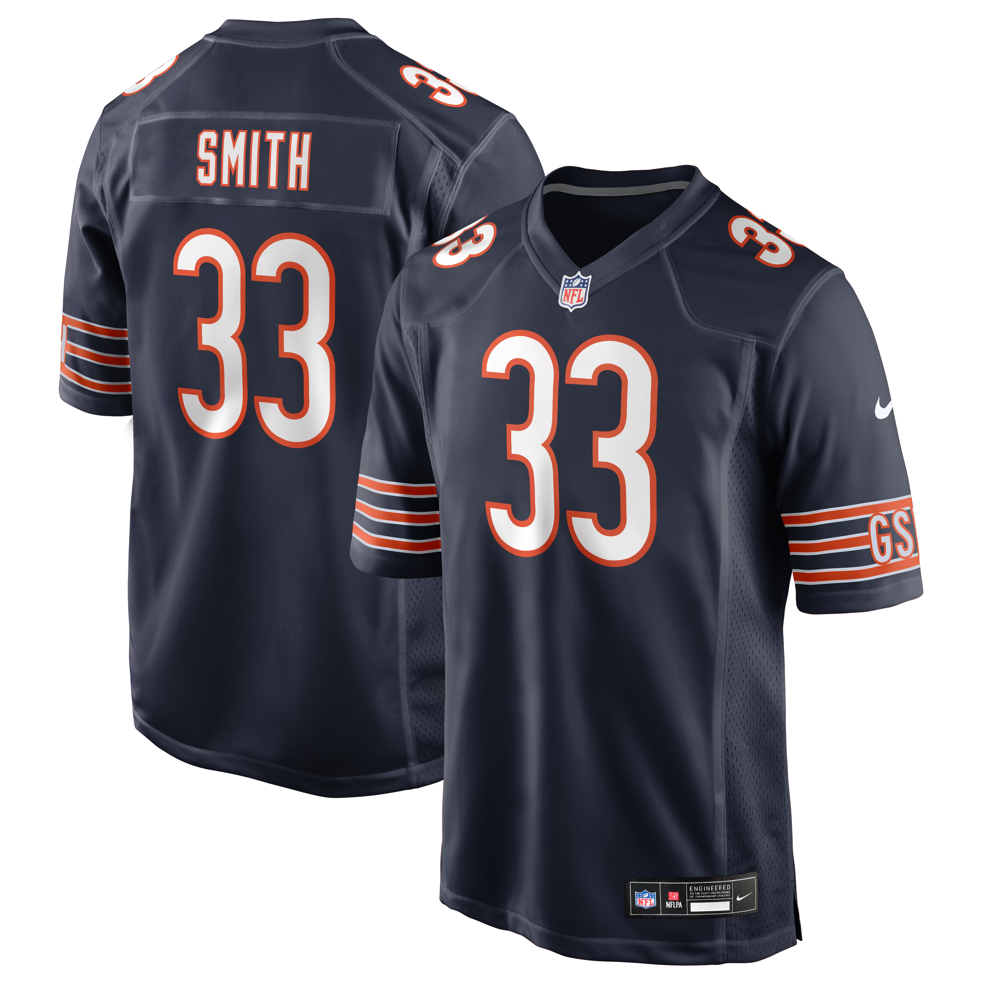 Keidron Smith Chicago Bears Official-Nike Team Game Jersey - Navy