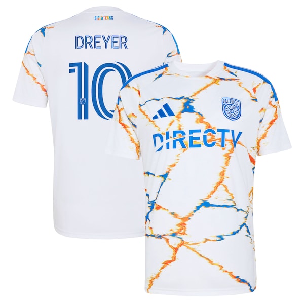 Official-Adidas Anders Dreyer San Diego FC 2026 Unprecedented Unity Kit Replica Jersey White