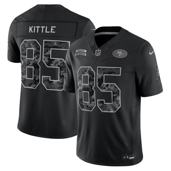 George Kittle San Francisco 49ers Official-Nike 2026 Salute to Service Stitched Limited Jersey - Black