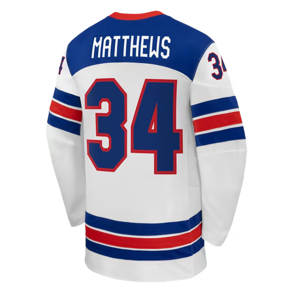 Teams Fans Shop Nike US Hockey 2026 Auston Matthews Away Jersey