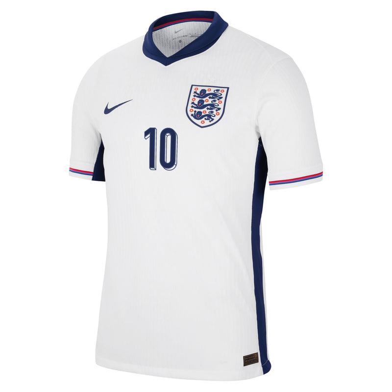 England Nike Dri Fit Adv Home Match Shirt 2024 with Bellingham 10 printing Jersey - White