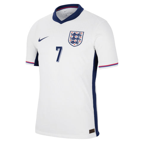 England Nike Dri Fit Adv Home Match Shirt 2025 with Saka 7 printing Jersey - White