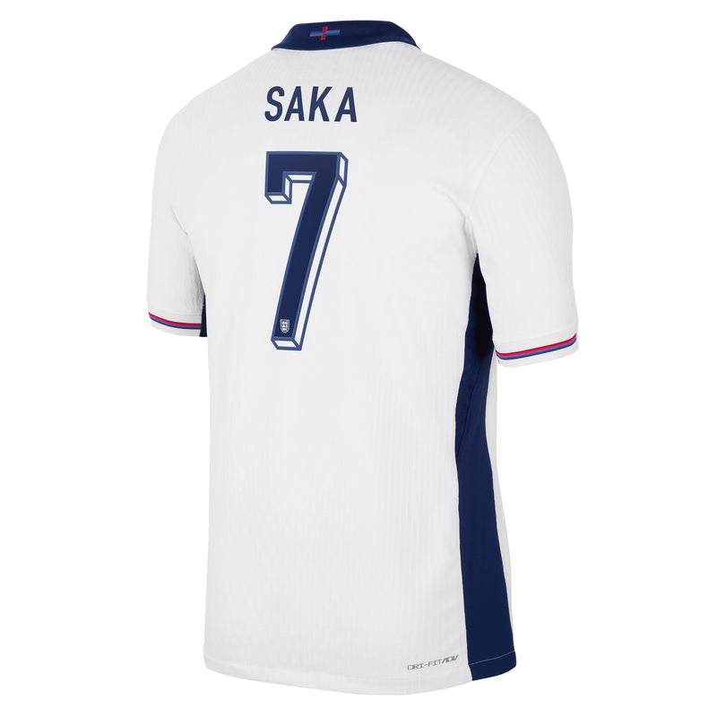 England Nike Dri Fit Adv Home Match Shirt 2025 with Saka 7 printing Jersey - White