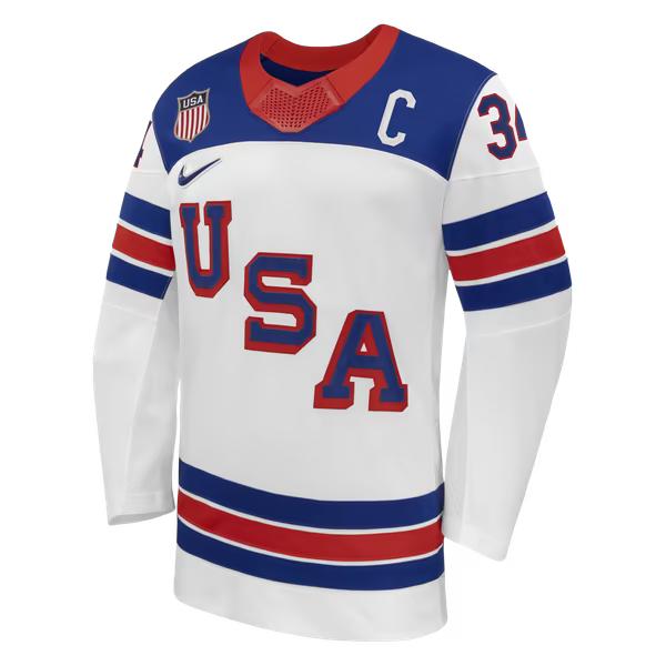 Teams Fans Shop Nike US Hockey 2026 Auston Matthews Away Jersey