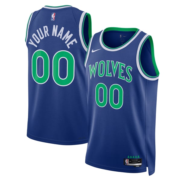 Teams Fans Shop Nike Unisex Minnesota Timberwolves Swingman Custom Jersey Blue