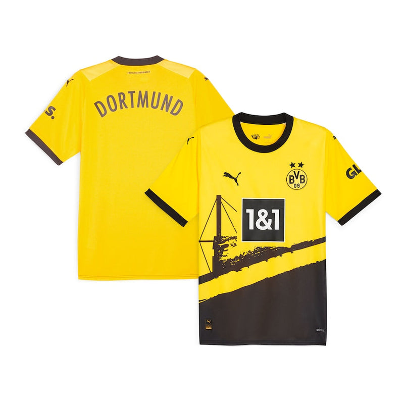 Borussia Dortmund Puma 2023/24 Home Custom Jersey - Yellow
