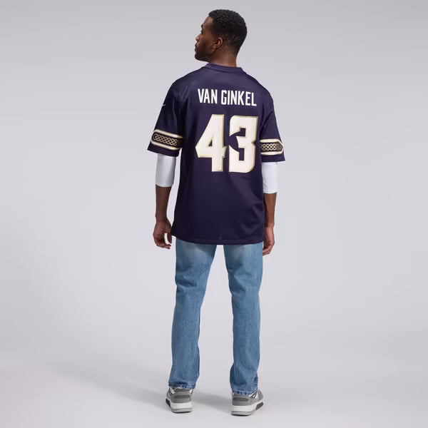 Andrew Van Ginkel Minnesota Vikings Official-Nike 2026 Rivalries Collection Game Jersey - Purple