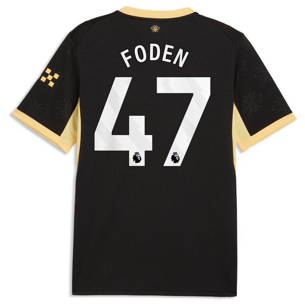 Phil Foden Manchester City Official-Puma 2026/27 Away Replica Jersey - Black