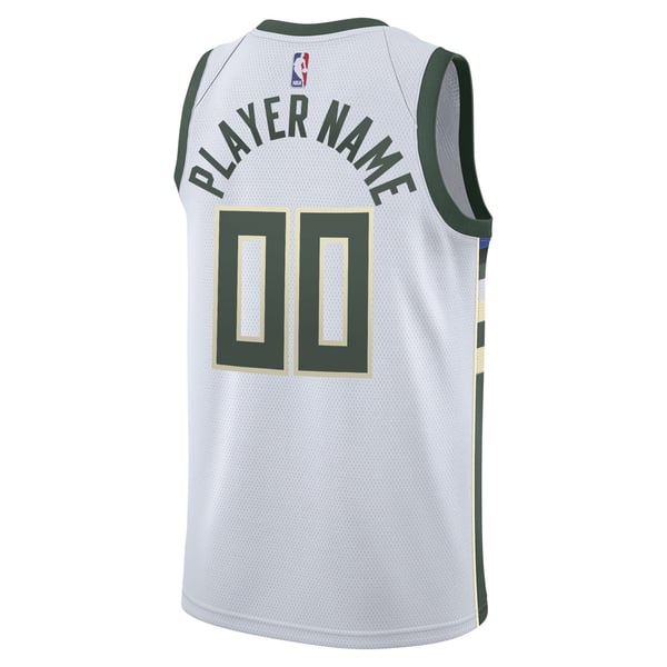 Teams Fans Shop Milwaukee Bucks Nike 2020/21 Swingman Custom Jersey - White
