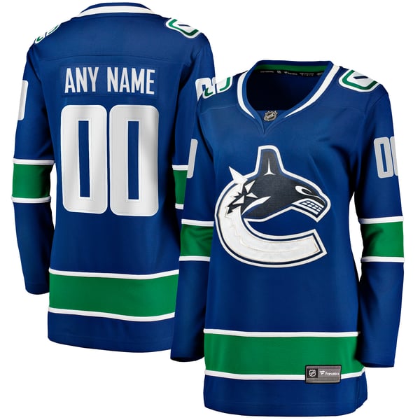 Teams Fans Shop Women's Vancouver Canucks Breakaway Custom Jersey