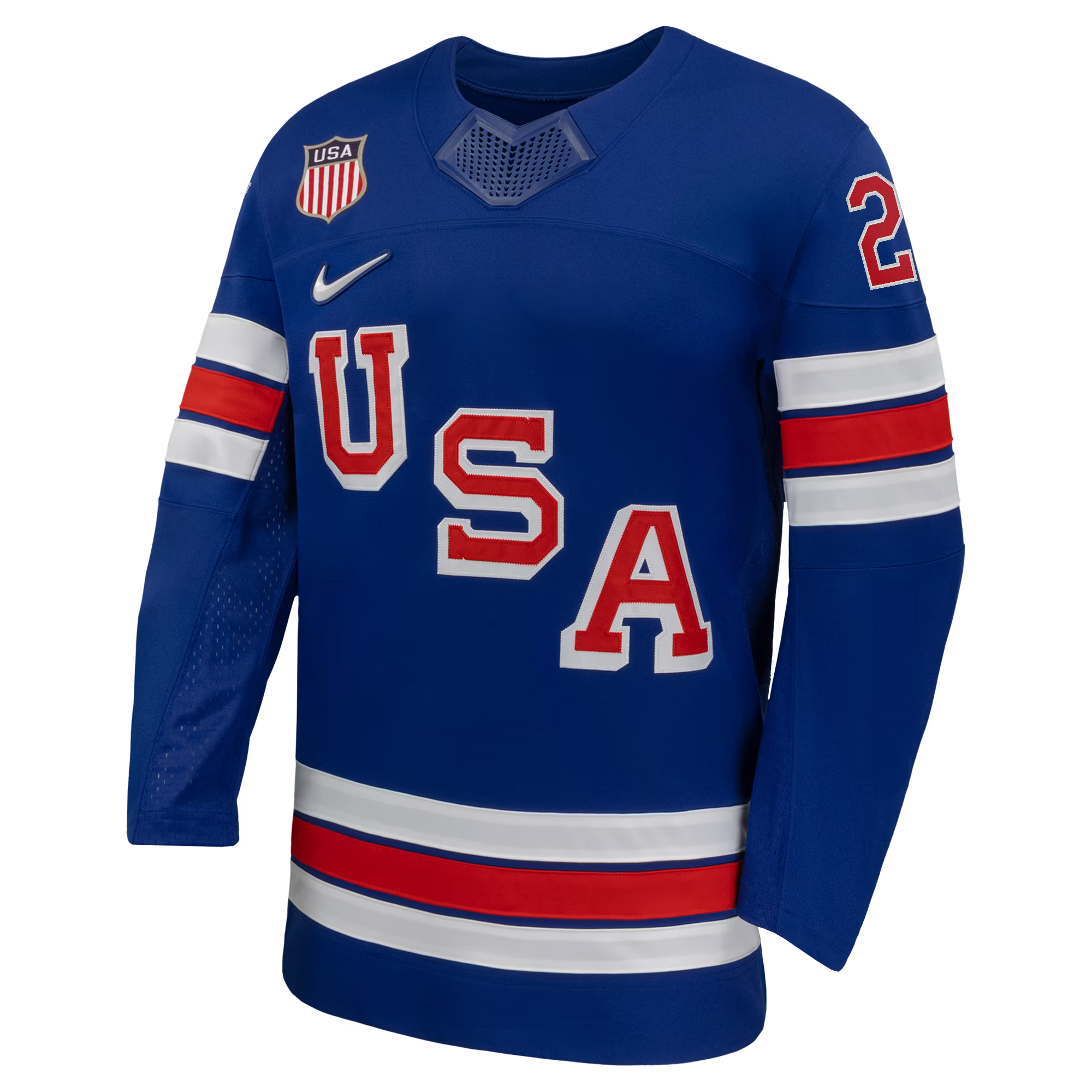 Teams Fans Shop Dylan Larkin Nike US Hockey 2026 Home Jersey Royal