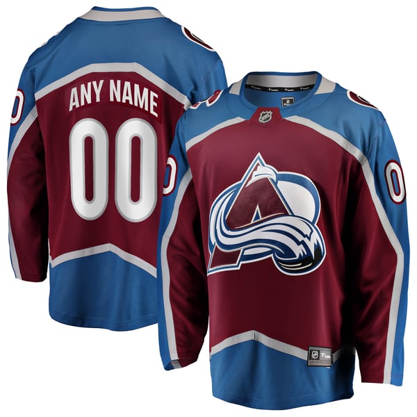 Teams Fans Shop Colorado Avalanche Fanatics Home Breakaway Custom Jersey