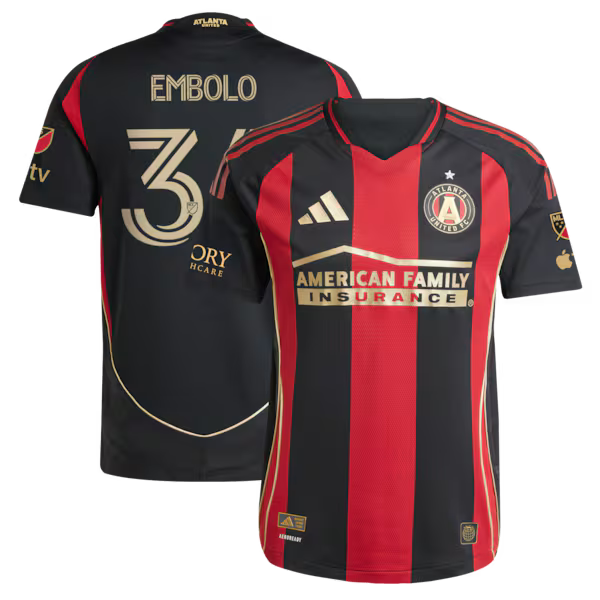 Breel Embolo Atlanta United FC Official-Adidas 2025 The Connector On-Field Authentic Jersey – Black
