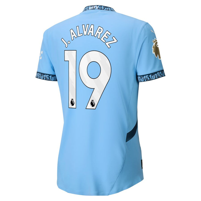 Julián Álvarez Manchester City Puma 2024/25 Home Authentic Player Jersey - Light Blue