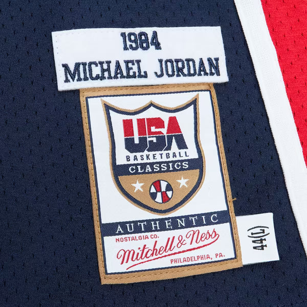 Teams Fans Shop Michael Jordan USA Basketball Mitchell & Ness 1984 Jersey Navy