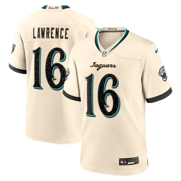 Trevor Lawrence Jacksonville Jaguars Official-Nike 2026 Rivalries Collection Game Jersey - Natural