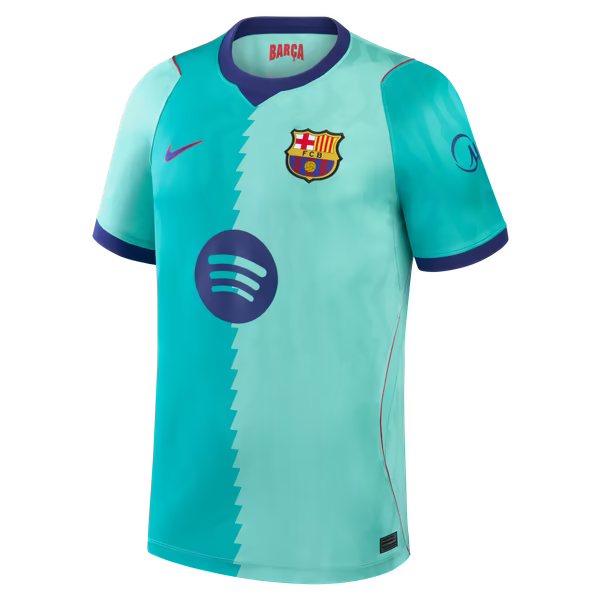 Barcelona Official-Nike 2026/27 Third Stadium Replica Custom Jersey - Turquoise