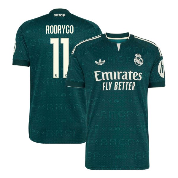 Rodrygo Real Madrid Official-Adidas 2026/27 Away Replica Jersey - Green