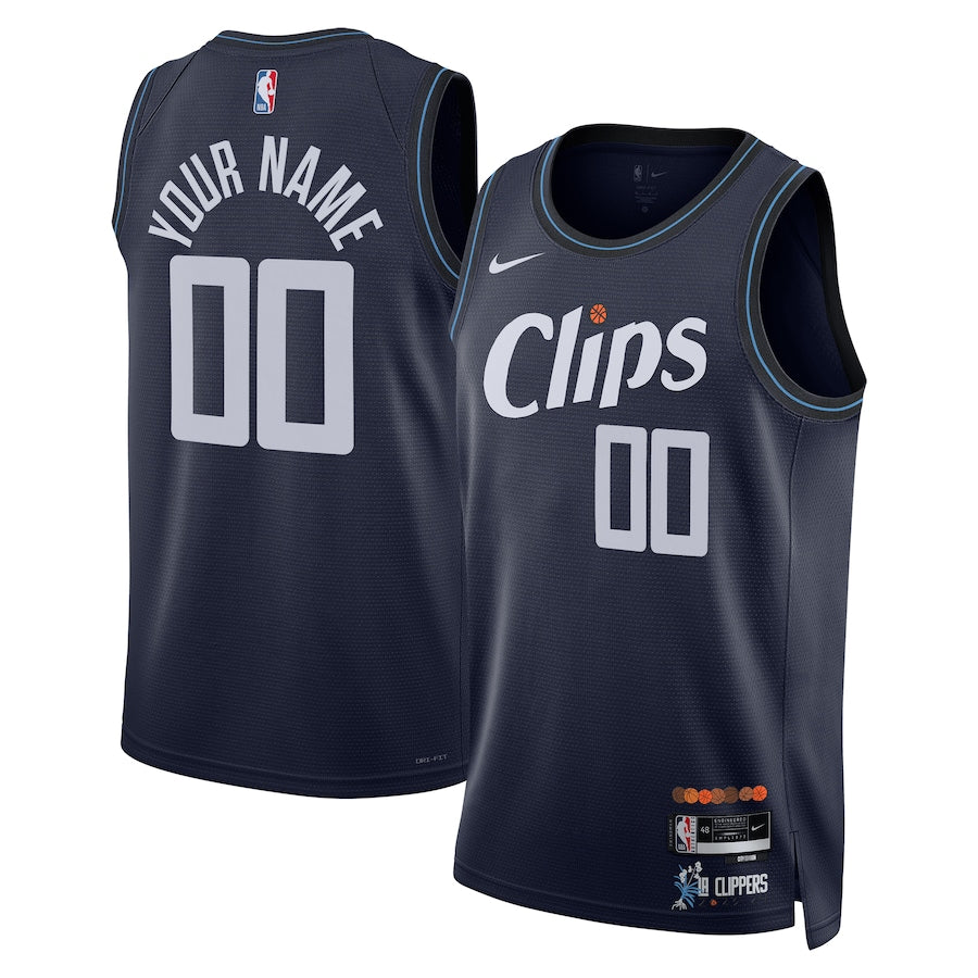 LA Clippers Team Unisex 2023/24 Custom Swingman Jersey - Navy - City Edition
