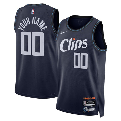 LA Clippers Team Unisex 2023/24 Custom Swingman Jersey - Navy - City Edition
