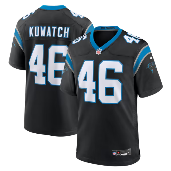 Jackson Kuwatch Carolina Panthers Official-Nike Team Game Jersey - Black