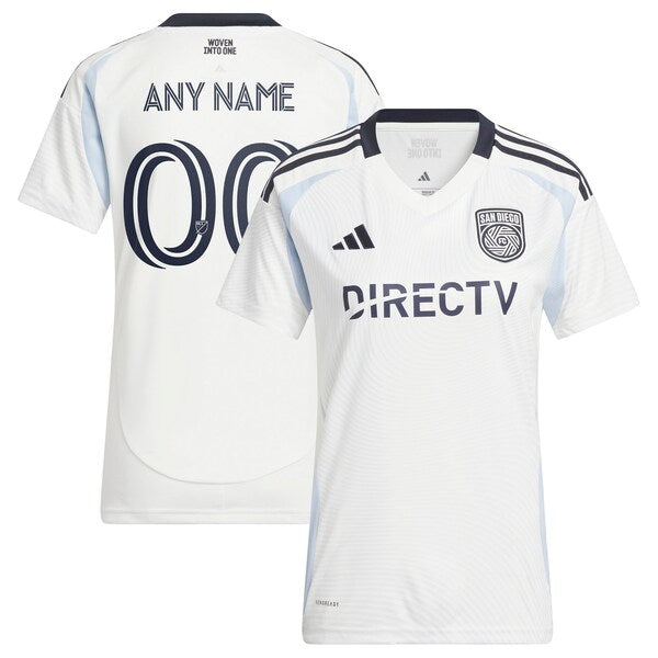 Official-Adidas San Diego FC Women's 2025 Woven Into One Replica Custom Jersey White