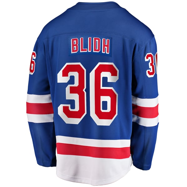 Teams Fans Shop Anton Blidh New York Rangers Fanatics Breakaway Jersey