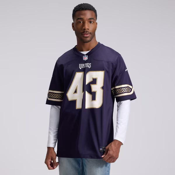 Andrew Van Ginkel Minnesota Vikings Official-Nike 2026 Rivalries Collection Game Jersey - Purple