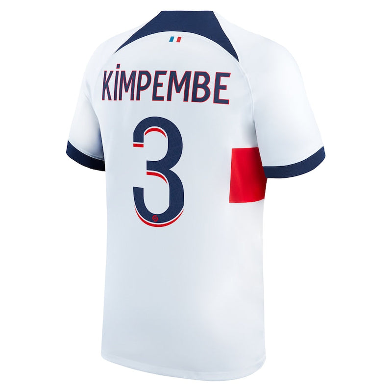 Presnel Kimpembe Paris Saint-Germain Nike 2023/24 Away Stadium Player Jersey - White