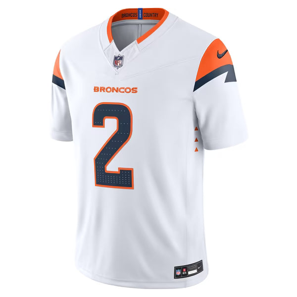 Pat Surtain II Denver Broncos Official-Nike Vapor F.U.S.E. Stitched Limited Jersey - White