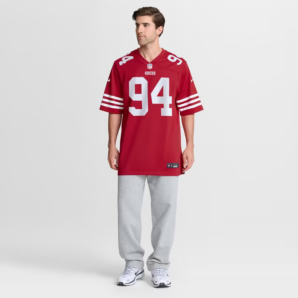 Romello Height San Francisco 49ers Official-Nike Team Game Jersey - Scarlet