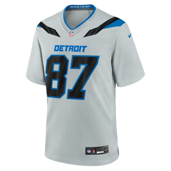 Sam LaPorta Detroit Lions Official-Nike 2026 Rivalries Collection Game Jersey - Silver