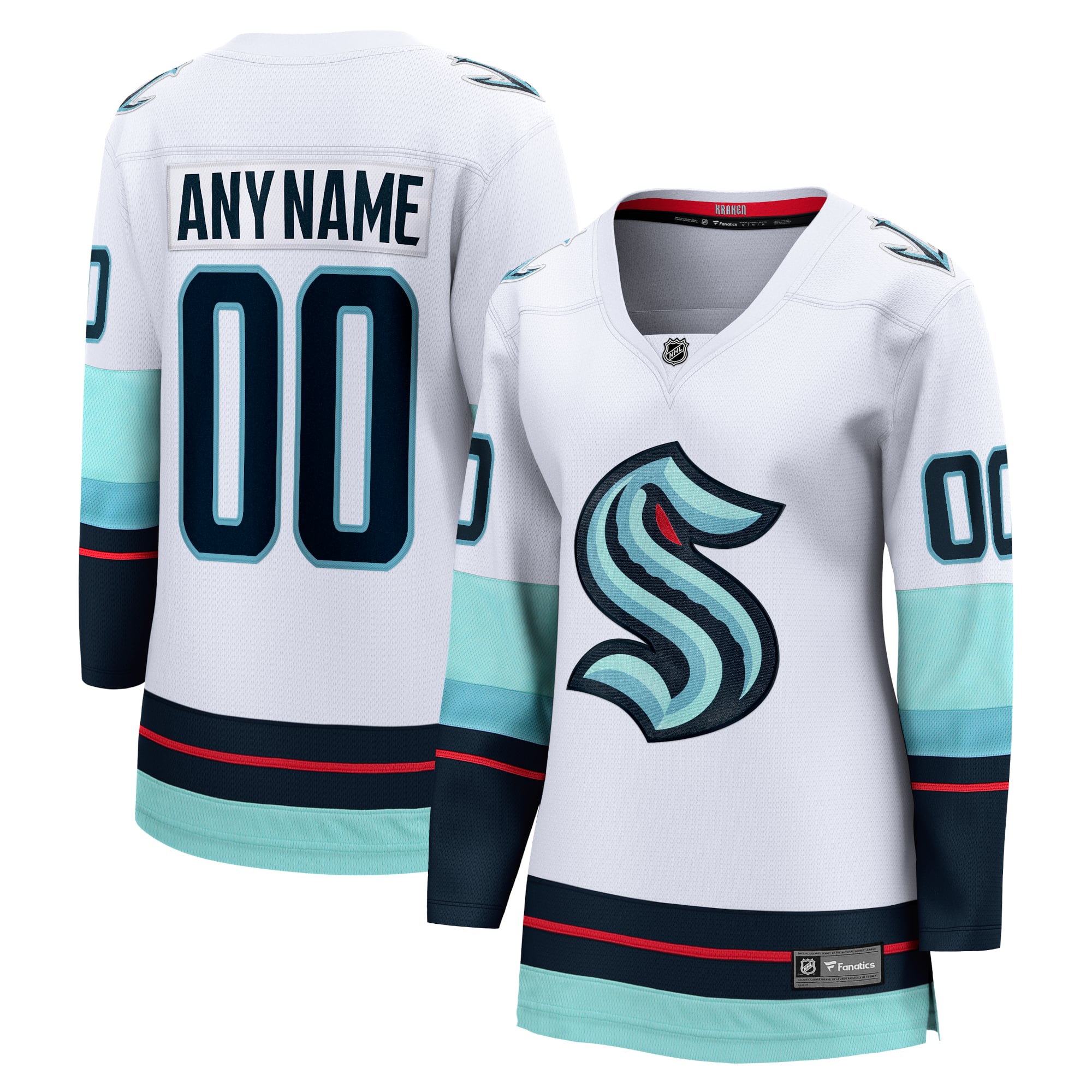 Teams Fans Shop Fanatics Women's Seattle Kraken Away Breakaway Jersey - White