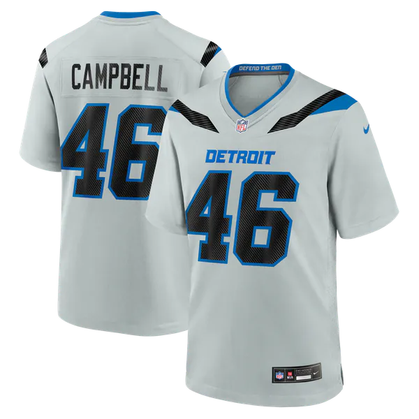 Jack Campbell Detroit Lions Official-Nike 2026 Rivalries Collection Game Jersey - Silver