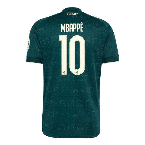 Kylian Mbappé Real Madrid Official-Adidas 2026/27 Away Replica Jersey - Green